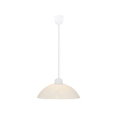 SCORDIA LAMPE SUSPENDUE CHROME BLANC+LAMPE ARGENT