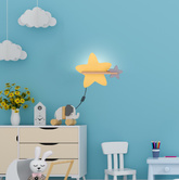 Lampă de perete cu raft IQ Kids 5W cu cablu și priză Star Candellux 21-75734