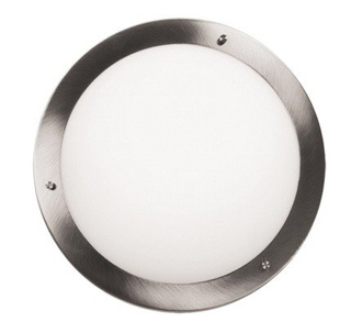 Plafonnier nickel satiné lampe de salle de bain IP44 40W G9 Aquila Candellux 12-69955