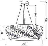 Hanging lamp white round crystals 4xG9 Glance 31-59154