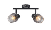 Lampa sufitowa Mitura listwa ze szklanymi kloszami 2-punktowa do salonu