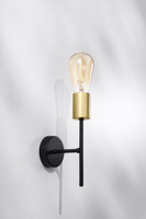 Wandleuchte schwarz und gold Crespilo Wandleuchte 21-01252