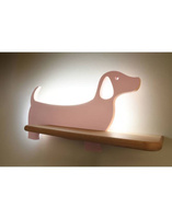 Wandleuchte LED Regal rosa Hund Dog 21-00989