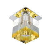 Corp de iluminat de plafon crom cristal dungă portocalie G4 20W SK-18 Candellux 2280199