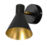 Wall lamp black and gold 1xE14 adjustable less Candellux 21-70968