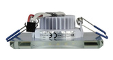 Plafonnier LED carré chrome/blanc SSP-22 2263885