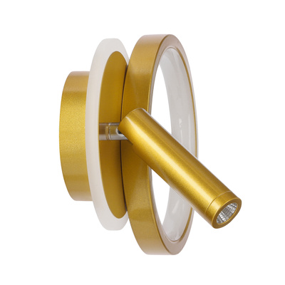 MONET wall lamp round gold 18W LED 3000K white shade 22 35677