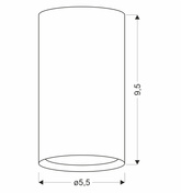 Tuba lampa sufitowa złoty matowy 1x15W GU10 5,5/9,5