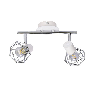 Lampă de perete/plafon crom/alb 2xE14 Verve 92-61348