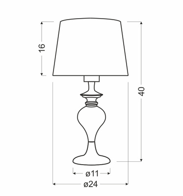 Cabinet table lamp 1X60W E27 black GILLENIA 41-21413
