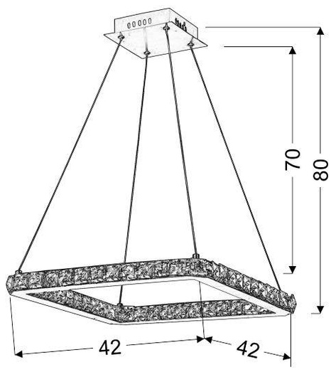 Lords Candellux 31-34854 plafonnier LED chromé avec cristaux