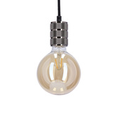 Suspension fronde en métal noir E27 31-04901