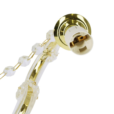 Classic gold crystal LED wall sconce