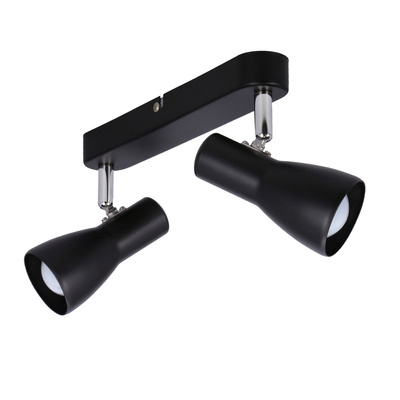 Plafonnier applique bande noire 2x40W Picardo 92-50717