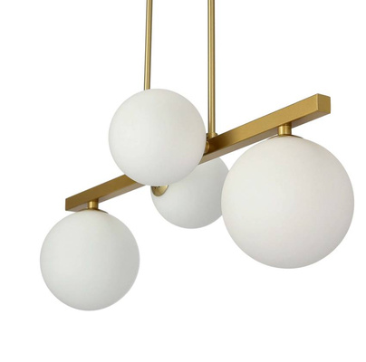 Plafonnier suspendu laiton 4xG9 Kama 34-73426