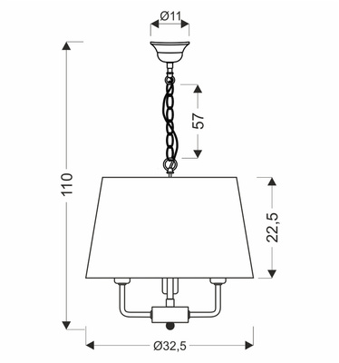 Pasteri lampa wisząca czarny matowy 3x40w e14 abażur beżowy 31-01351