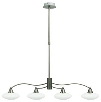 Lampa wisząca Elisa czteropunktowa z kloszami szklana nad stół G9