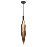 Lampa suspendata Nordic tub de sticla cupru pentru living simpla