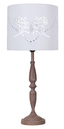 Weiße Tischlampe mit Farisa-Muster 41-03409