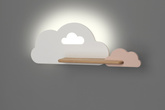 Aplică LED de 5W pentru copil nor alb și roz cu raft Cloud 21-76717