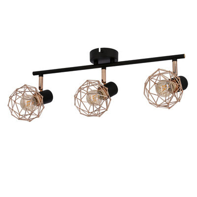 Applique de plafond triple bande abat-jour en cuivre noir Acrobat 93-22219