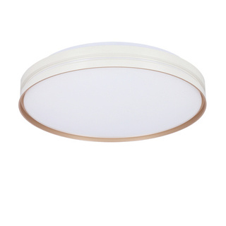 Plafoniera Montana alb + plafon auriu 24w led 40 cm abajur alb
