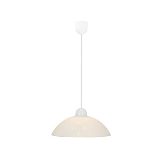 Fanusa Lampa Wisząca 1X60W E27 Klosz Biały Z Wzorem