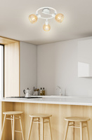 Candellux 98-68125 plafoniera spirala E14 lemn alb