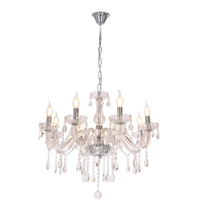 Gold crystal chandelier 8xE14 Maria Teresa Candellux 38-94653