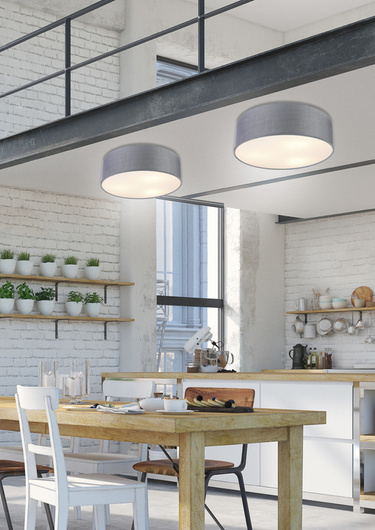 Ceiling lamp round light gray 3x40W E27 40cm Kyoto Candellux 31-64684