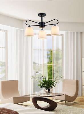 Plafoniera din metal alb-negru Morley Ledea 50203091