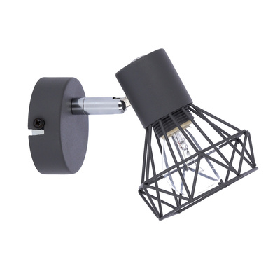 Aplică de perete cu sârmă gri 1X40W E14 Verve 91-60969