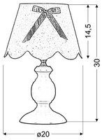 Table lamp gray bow Whilma 41-64127