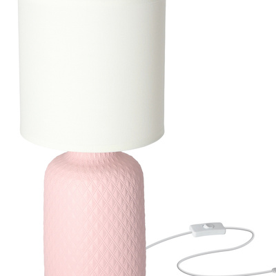 Table lamp pink ceramic bedside Iner Candellux 41-79855