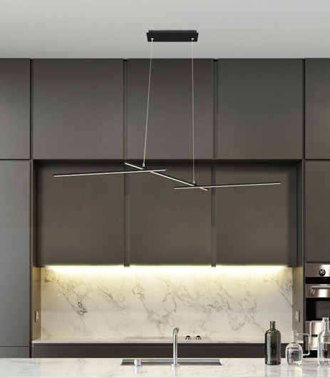 Black LED 23W 4000K adjustable hanging lamp Thasos Apeti A0021-332