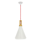 Lampa sufitowa wisząca candellux robinson 31-37695 e27 biały / wnętrze żółte