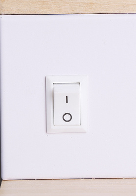 A wooden + white wall lamp with a 4000k led shelf