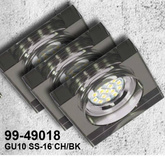 Ceiling luminaire black square LED set of 3 pcs SS-16 99-49018