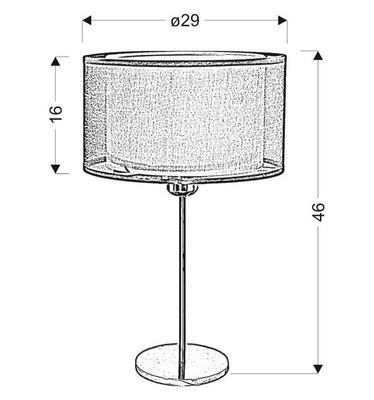 Lampe de table chromée Solo 41-27897