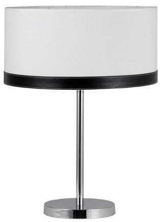 Lampe de table crom toile/cuir Tida 41-42548