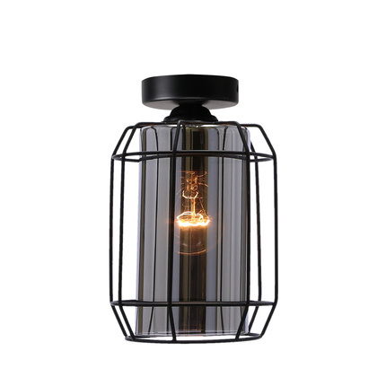 Jonera ceiling lamp black 1X40 E27 smoked lampshade 31-08404