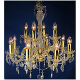Suspension lustre doré 12xE14 Maria Teresa 30-94608