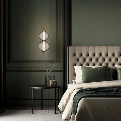 Pendant wire lamp PUMA with globe shades 14 x 38 cm designer LED 3000K living room lighting
