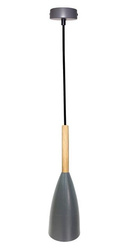 Lampa suspendata gri + lemn Trosa Ledea 50101266
