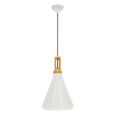 Hängende Deckenleuchte Candellux Robinson 31-37695 E27 innen weiß / gelb