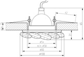 Transparent ceiling luminaire with crystals MR16 SK-77 Candellux 2222820