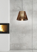 Lampa wisząca z abażurem Platino miedziana nowoczesna pojedyncza E27