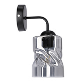Lampa de perete abajur sticla fumata neagra Felis 21-00125