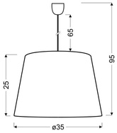 Plafoniera suspendata 1X60W E27 roz SWEET 31-07179