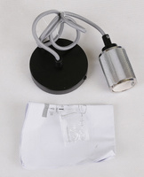 Suspension en métal chrome/noir E27 31-05472